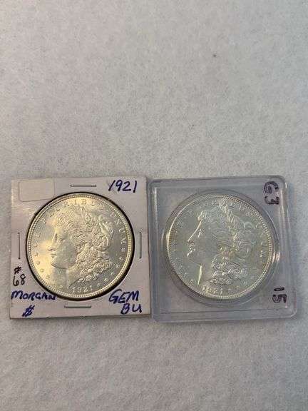 1921 and 1921S Morgan Dollar