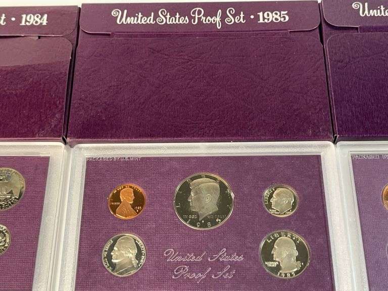 1984, 1985, 1986 US Proof Sets