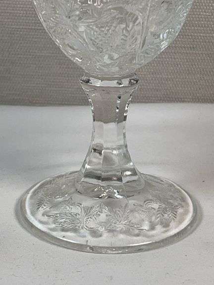 EAPG Clear Dewdrop & Daisy Ruffled Compote