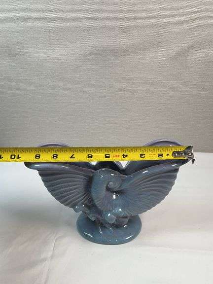 Royal Haeger R322 Blue Seagull Vase – Mid-Century Art Pottery