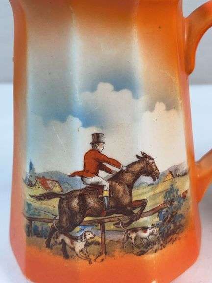 Royal Bayreuth Bavaria Coaching & Fox Hunt Creamer & Sugar