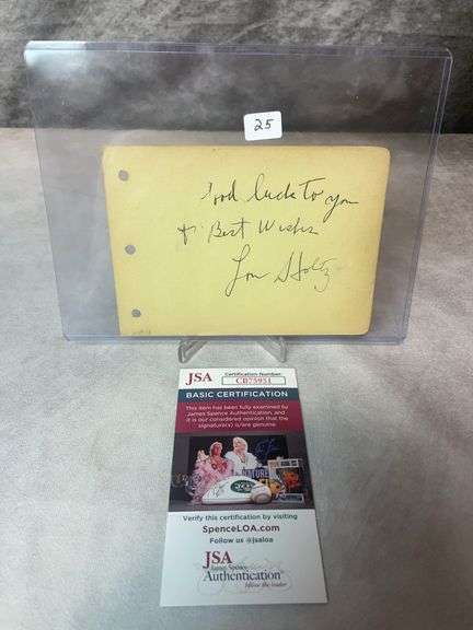 Lou Holtz Signed Paper - JSA