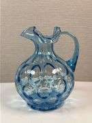 FENTON BLUE GLASS COIN DOT