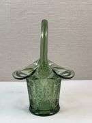 Fenton Colonial Green Embossed Basket – Orange Tree Pattern