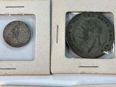 (14) Foreign Coins with Silver Content and 1840 American Coin