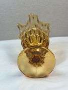 Fenton Colonial Amber Thumbprint Handkerchief Vase