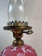 FENTON Cranberry Daisy & Fern Parlor Lamp