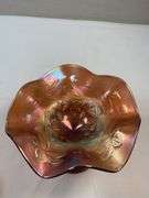 Fenton, Lavender/Amethyst, Blackberry Bramble Carnival Glass Compote