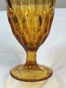 Fenton Colonial Amber Thumbprint Handkerchief Vase