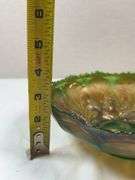 FENTON GREEN CARNIVAL THORN PATTERN