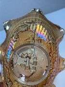 Imperial Marigold Carnival Glass “Lustre Rose” Oval Relish