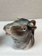 Royal Bayreuth Figural Creamer Pair – Elk & Bull