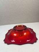 FENTON RED STRETCH GLASS BOWL