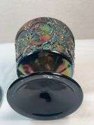 Fenton Glass Amethyst Carnival Wild Strawberry Candy Compote W/ Lid