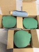 Flat of palm sander discs of various grits