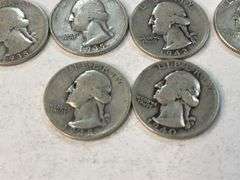 (10) Silver Washington Quarters