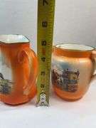 Royal Bayreuth Bavaria Coaching & Fox Hunt Creamer & Sugar