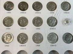 Roosevelt Dime Set, 1884 and 1857 Seated Liberty Dimes