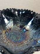 FENTON STAG AND HOLLY CARNIVAL FOOTED DISH