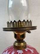 FENTON Cranberry Daisy & Fern Parlor Lamp