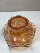 Fenton Marigold Carnival Glass “Orange Tree” Handled Nappy