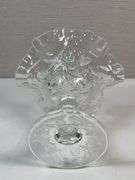 EAPG Clear Dewdrop & Daisy Ruffled Compote