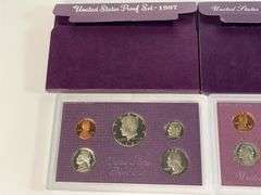 1987, 1988, 1989, 1990 US Proof Sets