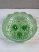 NORTHWOOD OPALESCENT GREEN GLASS BOWL