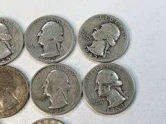 (10) Silver Washington Quarters