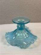 NORTHWOOD BLUE OPAL BEADED PANEL COMPOTE