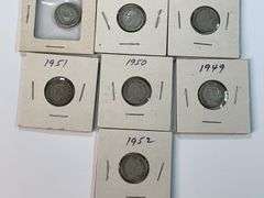 (13) Canadian Silver Dimes