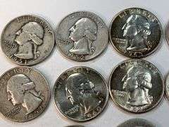(10) Silver Washington Quarters