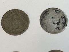 Roosevelt Dime Set, 1884 and 1857 Seated Liberty Dimes