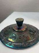 Fenton Glass Amethyst Carnival Wild Strawberry Candy Compote W/ Lid