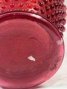 FENTON CRANBERRY OPALESCENT HOBNAIL VASE