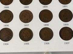 Flying Eagle and Indian Head Cents Set -Missing 1877, 1908-S, 1909-S