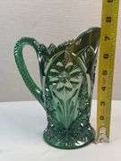 Mosser Emerald Green “Daisy & Fern” Tankard Pitcher