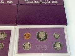 1984, 1985, 1986 US Proof Sets