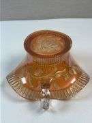 Fenton Marigold Carnival Glass “Orange Tree” Handled Nappy