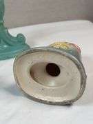 Mid-Century Art Pottery Group – Floral Vases & Turquoise Candlestick