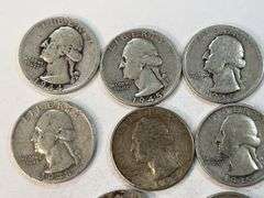 (10) Silver Washington Quarters
