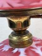 FENTON Cranberry Daisy & Fern Parlor Lamp