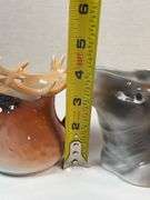 Royal Bayreuth Figural Creamer Pair – Elk & Bull