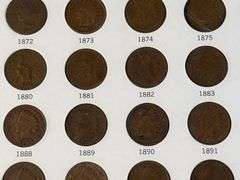 Flying Eagle and Indian Head Cents Set -Missing 1877, 1908-S, 1909-S