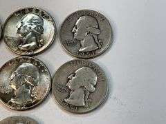 (10) Silver Washington Quarters