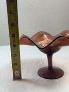 Fenton, Lavender/Amethyst, Blackberry Bramble Carnival Glass Compote