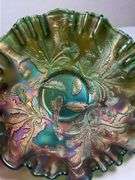 FENTON CARNIVAL GLASS THORN PATTERN BOWL