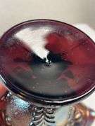 Northwood Amethyst Carnival Glass Grape & Cable Compote