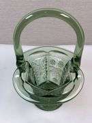 Fenton Colonial Green Embossed Basket – Orange Tree Pattern