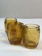 Federal Amber Triple-Barrel Shot Glass Set
